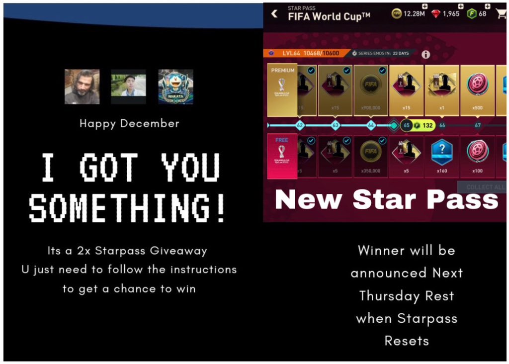 Nakata767's tweet image. 2 x New Star Pass GIVEAWAY !

Thx @akhum_quinn for sponsoring !

To enter:
1. Follow @akhum_quinn and @VarunLa92620851 and @Nakata767
2. Retweet

• Winner will be announced by @akhum_quinn on next thursday
• if you unfollow him, u wont be eligible for future his giveaways

GL!