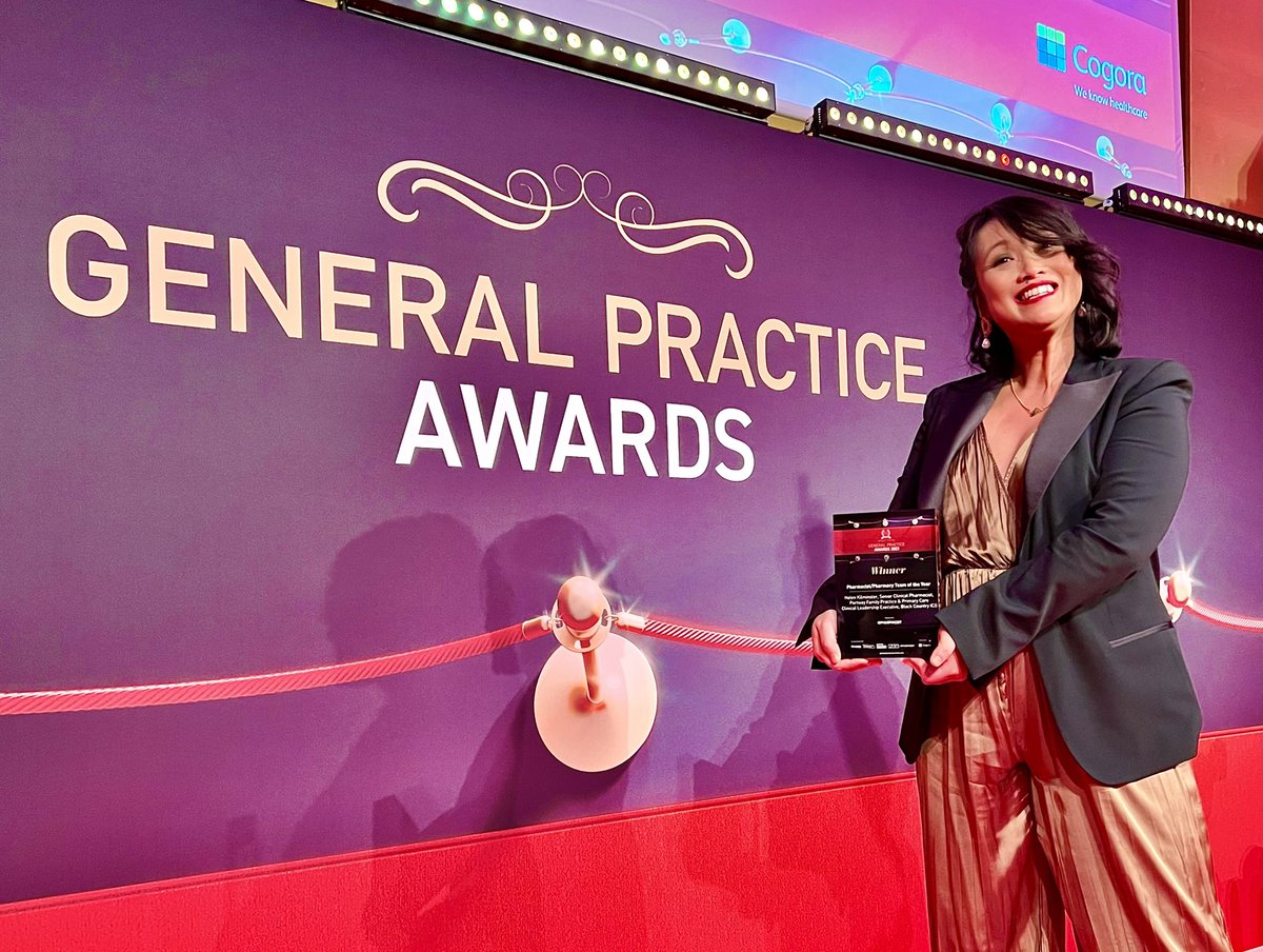 So my friend @HPILLminster is GP Pharmacist of the Year It’s long overdue - modest, unassuming and understated yet she is a dynamo of inspirational hard work and innovation. I’m in her debt for all time, for the encouragement and support she selflessly offers to all. #gpawards