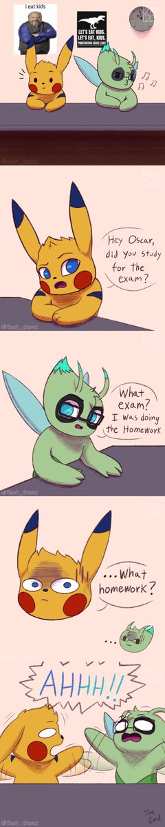 gravitylander's tweet photo. Eva &amp; Friends Comic ✨
-

#evaandfriends #comicart #pokemon #eevee #pikachu #celebi #seviper #shinx #chandelure https://t.co/rJ9623FxY5