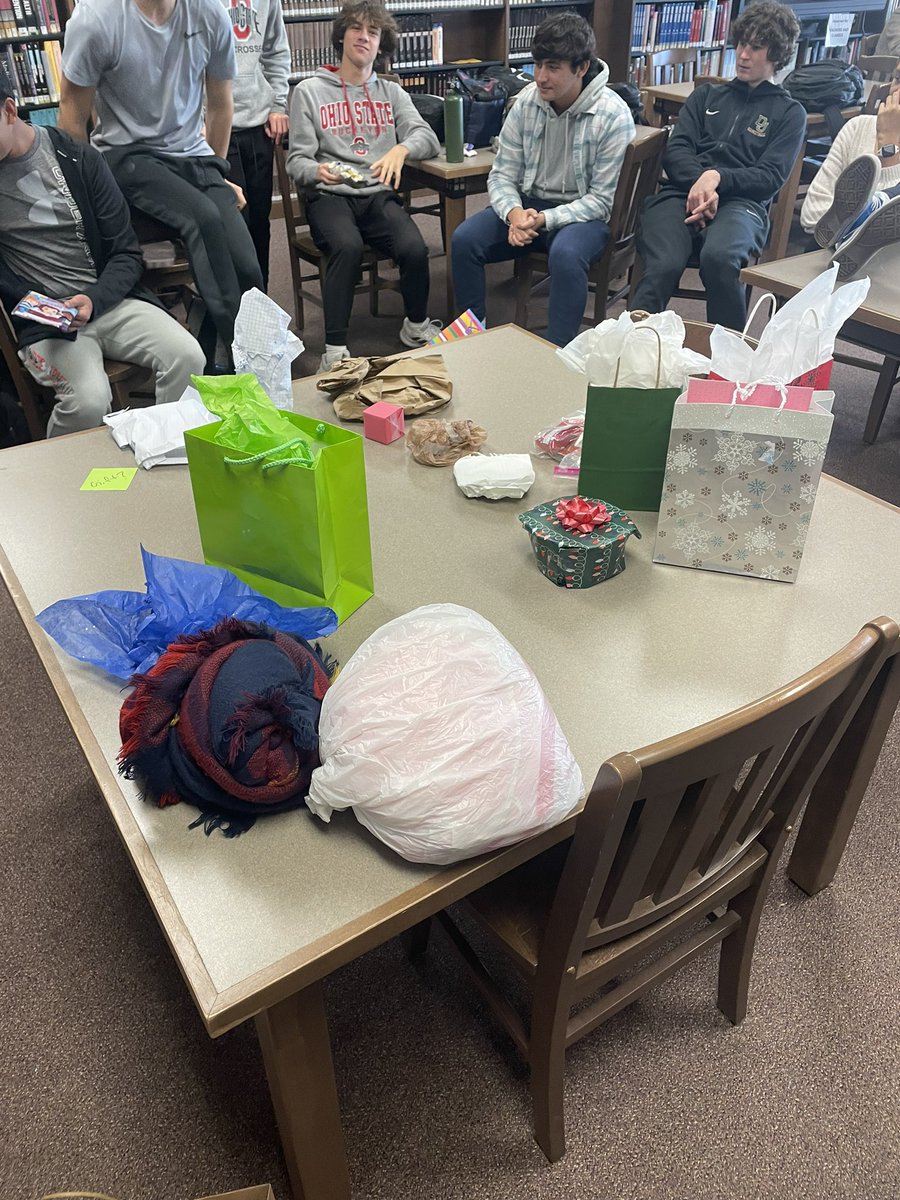 DJHS_CAP's tweet photo. Today the freshmen took a break from the studying for their semester exams to enjoy a white elephant party. It was blast and a great way to close out the semester! https://t.co/Pjj0xlgCLH