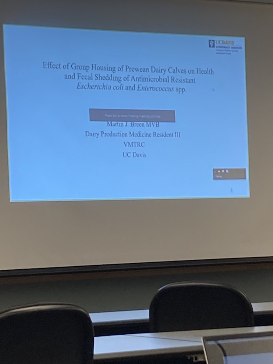 Privileged to be in California to watch my brother present his research thesis on group housing of dairy calves . <a href="/ucdavis/">UC Davis</a>