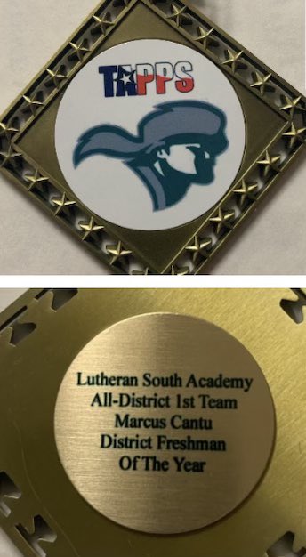 MarcusCantu2026's tweet photo. All District 1st Team. Freshman of the Year. LSA Offensive MVP. #BLESSED ๐ #GodFirst #SouthPride #WFNation #HookEm ๐ค@CalebLongley @EinhardtEvin @SouthFootball21 @lsaathl @TappsFootball @QBHitList @WowFactorNation https://t.co/yxOoljtouH