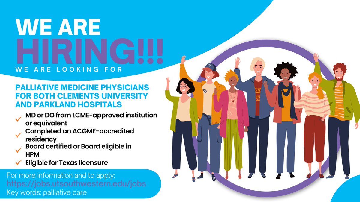 UTSW Palliative Care is looking to grow! Please feel free to share! #hapc #PalliativeCare