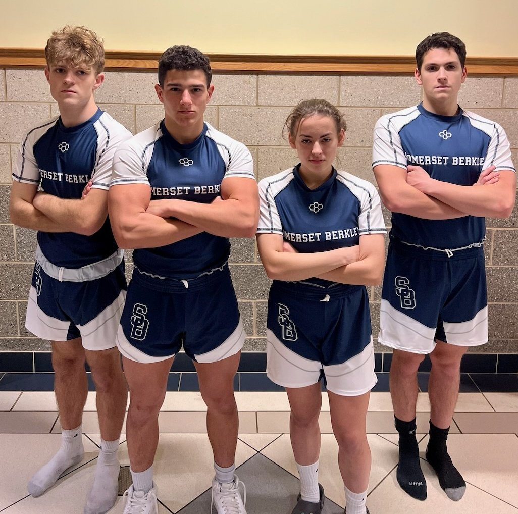 After a long 4 years, SB wrestling is back. 
Good luck to the varsity team in the Rhody Dual Meets tomorrow. 
Photo of Captains: 
Jack Fredette
James Phenix
Genesis Price
Tyson Medeiros
<a href="/sb_raiders/">SB Athletics</a>