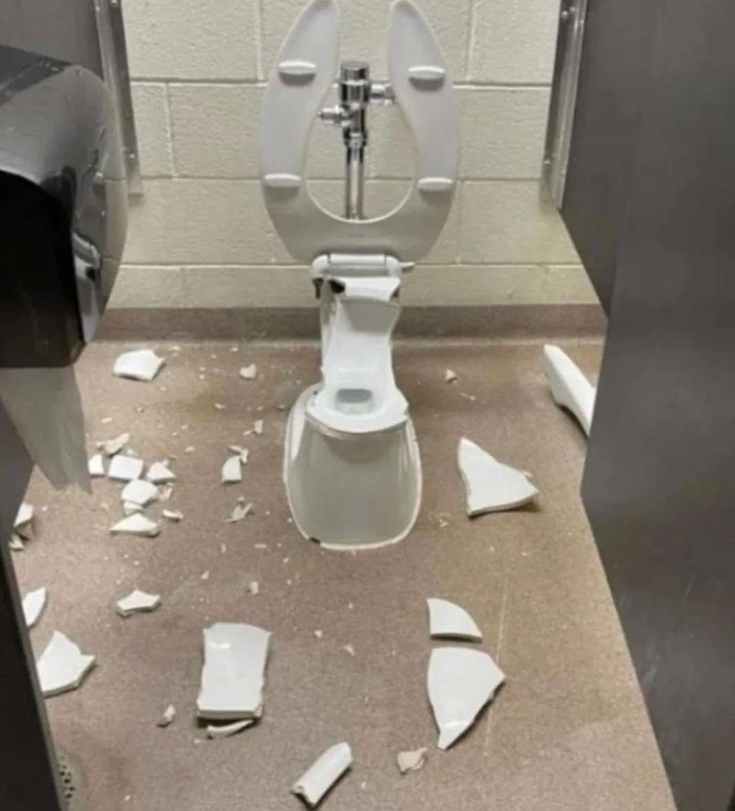 just blew up this toilet