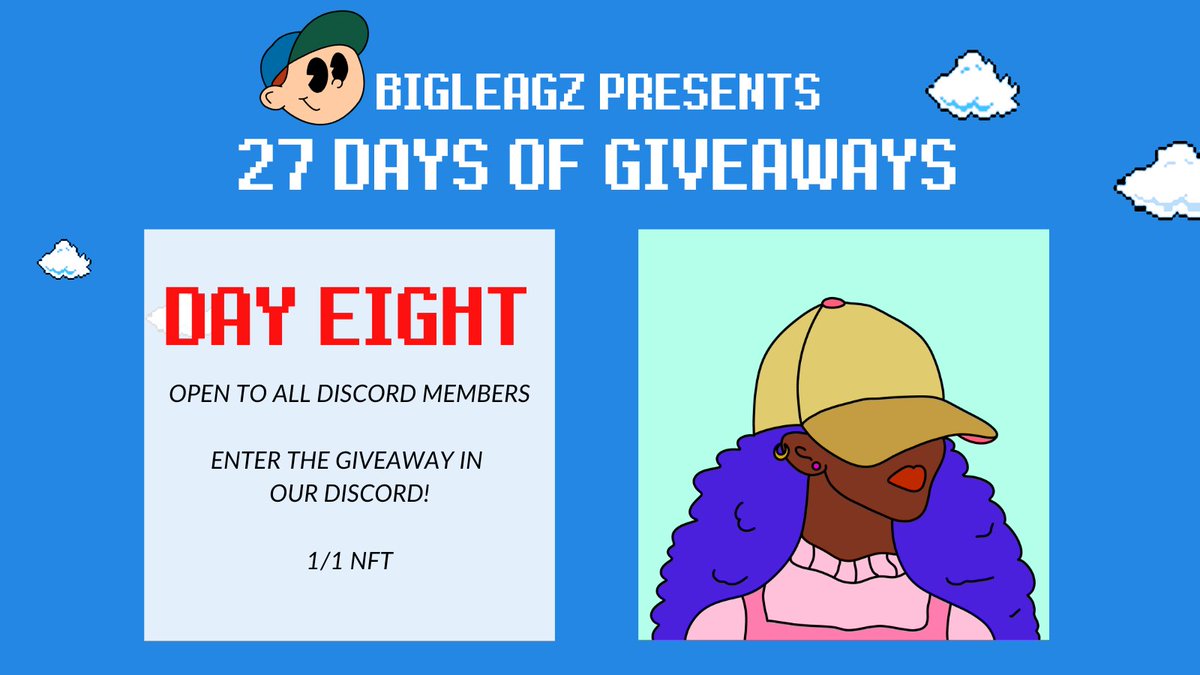 BigLeagz's tweet photo. 🚨27 Days of Giveaways | Day Eight🚨
Hop into our discord for your chance to win this 1/1 NFT inspired by the @RoundedCrowns collection. Interact with the giveaway bot & let us know "Who's your team?" We're a #baseballnft community, but fans of all sports!
#NFTGiveaways https://t.co/5XDyc5ACDZ