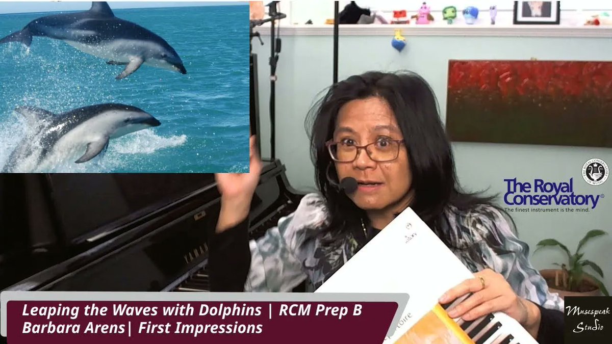 This week's demo features my first impressions of Leaping the Waves with Dolphins. A delightful, partially aleatoric work in the RCM Prep B book. buff.ly/3B2S3CA #PrepB #RCM #royalconservatoryofmusic #demofriday