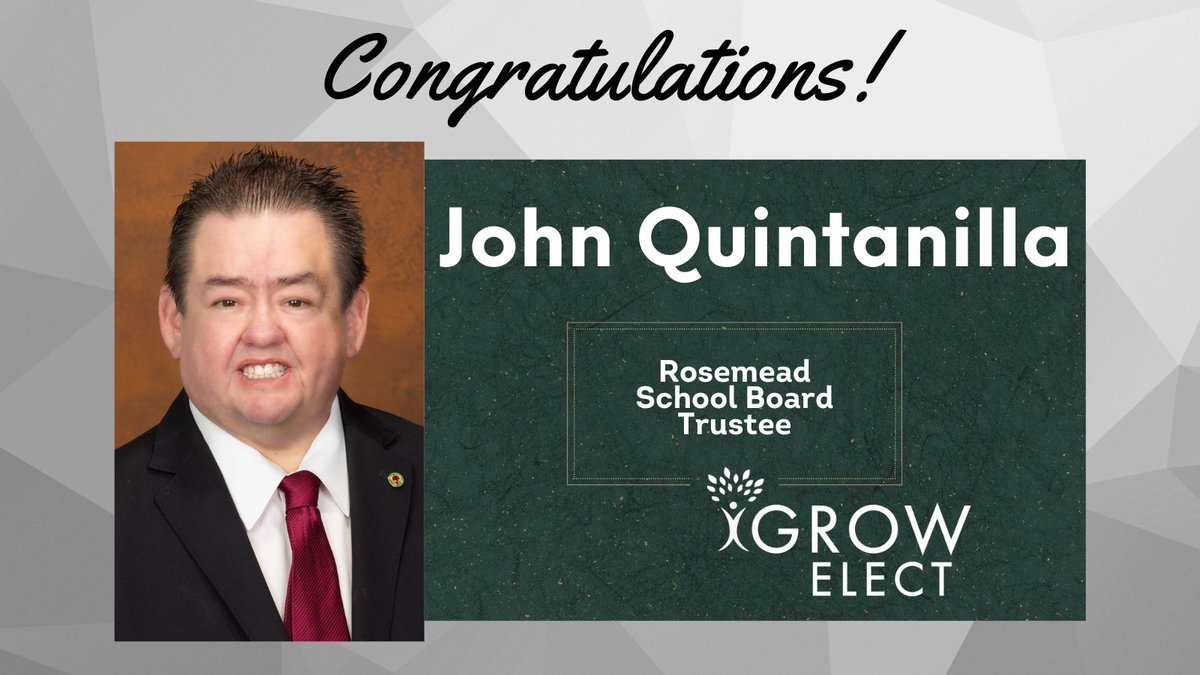 GROWelect's tweet photo. Congratulations to @johneq for winning his re-election race for Rosemead School Board Trustee. #growelect https://t.co/aDvAwY3PTH