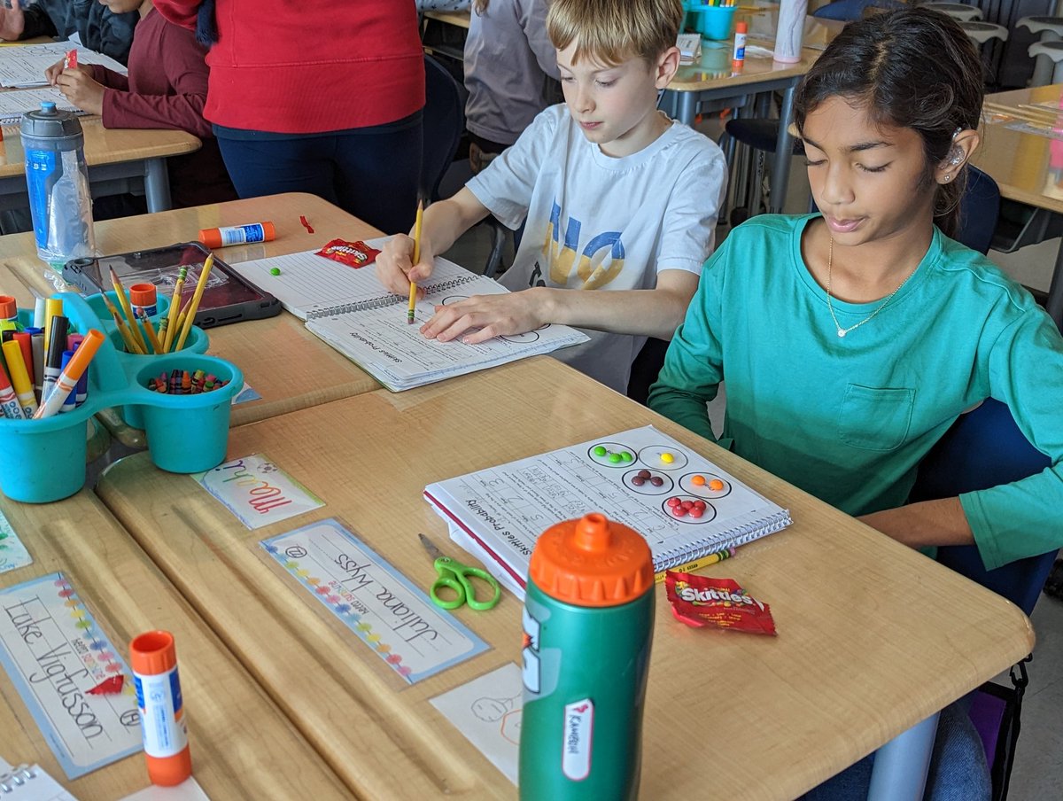 Mrs. Herr (@mrsherrsclass) on Twitter photo We love hands on learning! Today we used <a href="/Skittles/">SKITTLES</a> to help us explore probability expressed as fractions. <a href="/APSMath/">APS Math Office</a> <a href="/CardinalMathAPS/">DV</a> <a href="/APSCardinalElem/">Cardinal Elementary</a> We love hands on learning! Today we used <a href="/Skittles/">SKITTLES</a> to help us explore probability expressed as fractions. <a href="/APSMath/">APS Math Office</a> <a href="/CardinalMathAPS/">DV</a> <a href="/APSCardinalElem/">Cardinal Elementary</a>