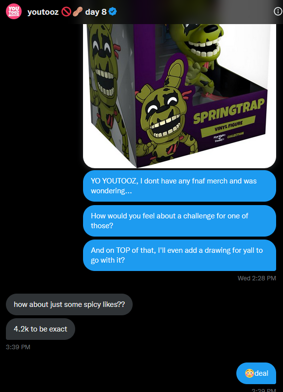 OurpIeguy's tweet photo. Gonna try this again, 

I NEED YOUR HELP #fnaf #fivenightsatfreddys
4.2k LIKES♥️ https://t.co/RPTaG6Mq2E