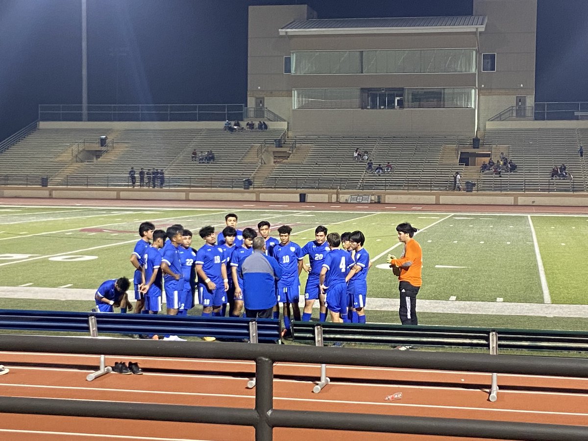 At the Memorial Varsity Soccer game cheering our guys on