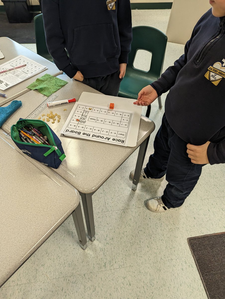 LisaMessom's tweet image. It was all fun and games in math class today practising our addition facts! #mathisfun #HCDSBmath