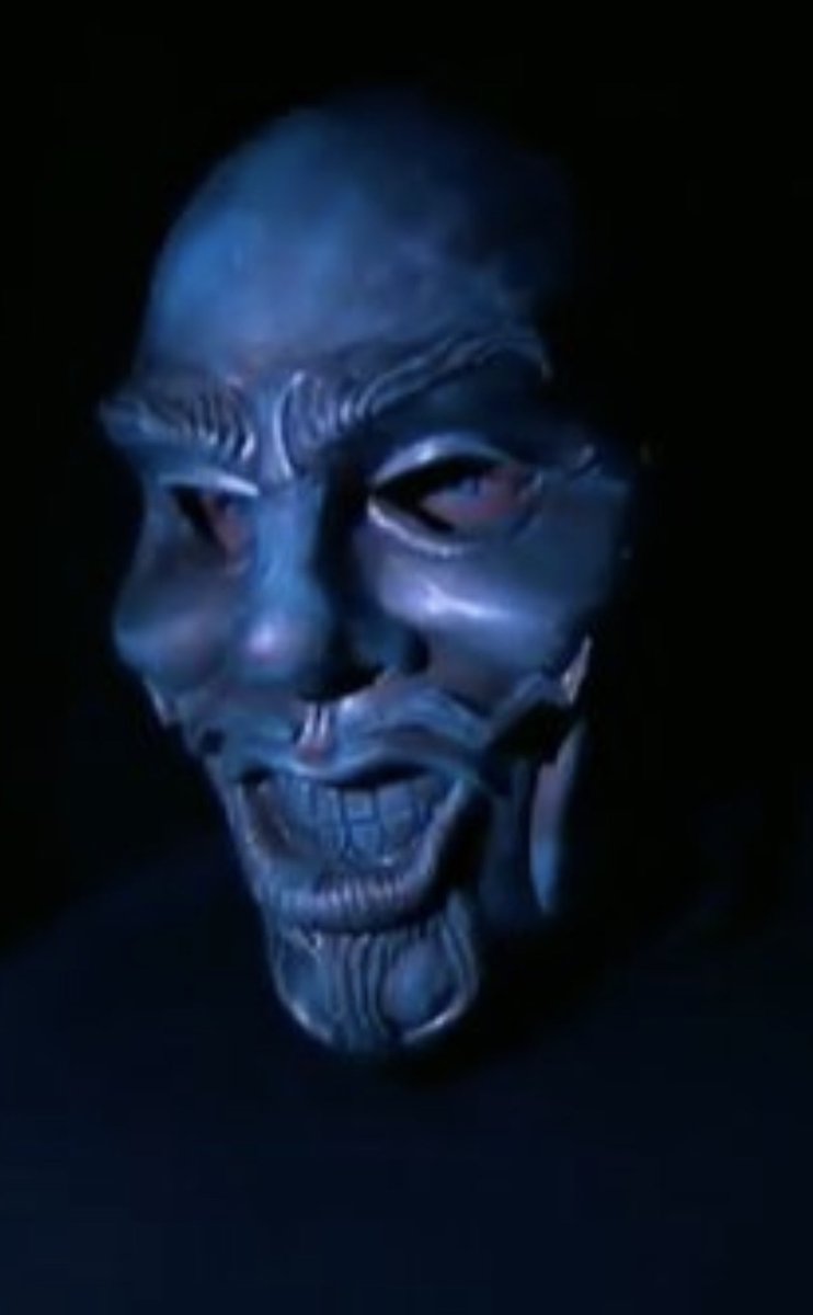 Blue contacts.. bright blue ..  

#BrayWyatt