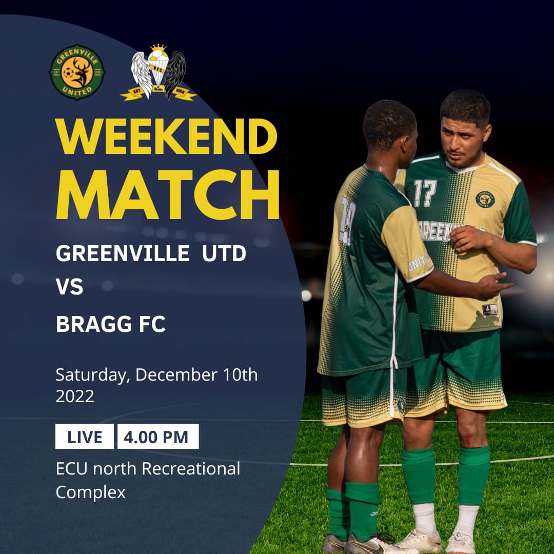 GreenvilleUtd's tweet photo. semi final game against Bragg on Saturday @ north Recreational complex, come out and support the boys. 4pm. https://t.co/PaJOmBKz8Z