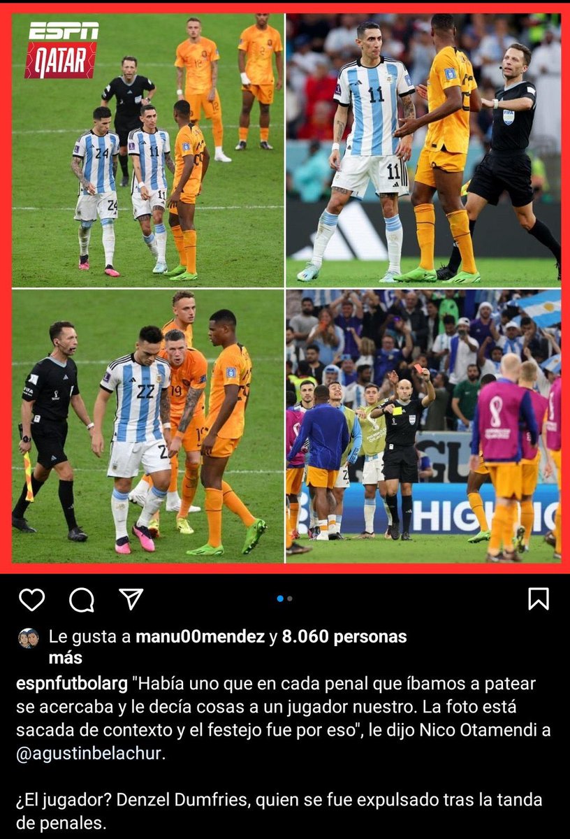 pablofgabazza's tweet photo. @record_mexico Cuando te picantean te van buscar antes de que patees si a todos los jugadores argentinos los fueron a increpar antes de cada penal yo no ví a los brasileros hacer eso así que VÁLIDO si la picanteas a BANCARSE https://t.co/gSMukeabKW