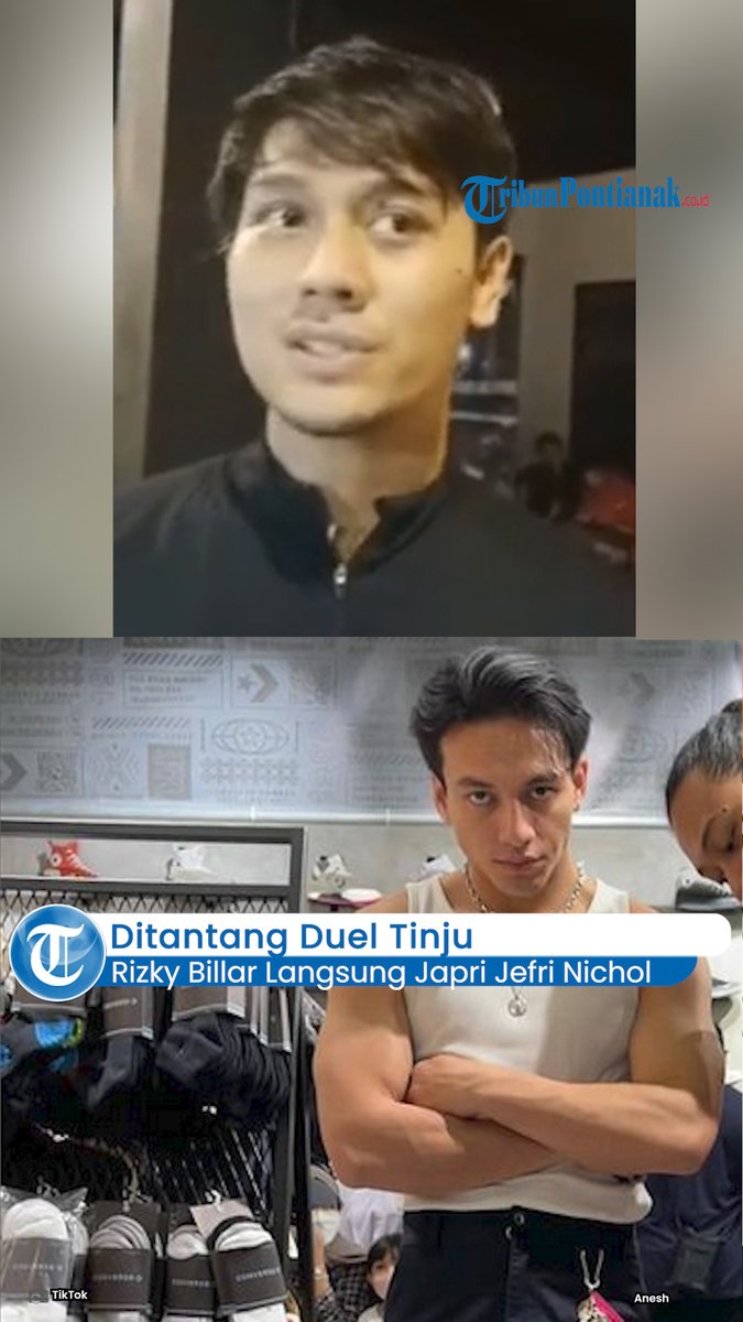 tribunpontianak's tweet photo. MEMANAS! Rizky Billar Langsung Japri Jefri Nichol Usai Ditantang Duel Tinju di Atas Ring!
https://t.co/yhOh60wfyS
#Rizkybillar #jefrinichol #leslar #lesty #lestikejora
Rizky Billar vs Jefri Nichol
Jefri Nichol vs Rizky Billar
Cynthia
Van Dijk
Dada
Messi
Wasit
Neymar https://t.co/tUzqP3UXVE