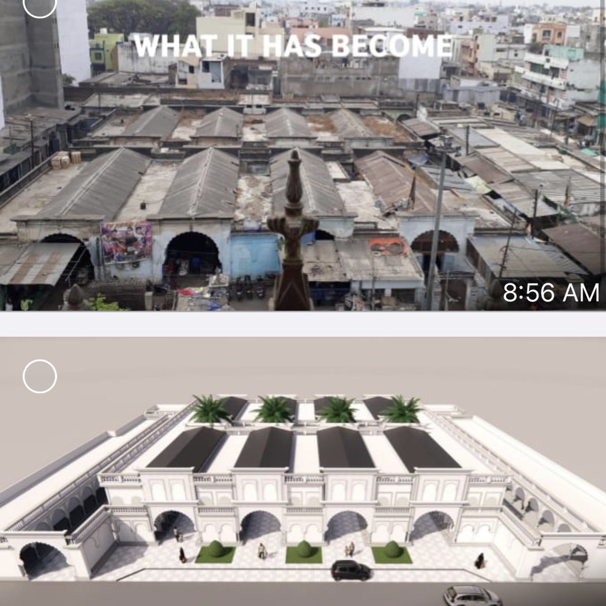 arvindkumar_ias's tweet photo. Mahboob Chowk Market (aka #MurghiChowk) is completely dilapidated &amp; on the verge of collapse
@GHMCOnline &amp; #QQSUDA are taking up its reconstruction &amp; redevelopment (keeping original style intact), costing ₹36 crs; commencing in Dec 22 &amp; will take 18 months

@KTRTRS 
@asadowaisi https://t.co/pVFxfLxTpa