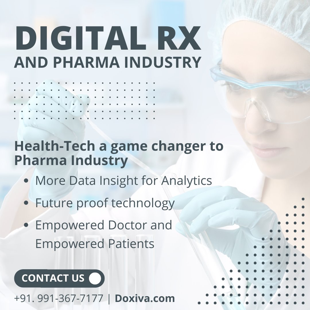 doxivaAI's tweet photo. Digital Rx and Pharma Industry.
Good Data Better Medicine!

Connect us today: hardik@doxiva.com / +919913677177

#Doxiva #eRx #DigitalPrescription #PharmaIndustry #Pharmaceuticals #India #BigData https://t.co/adEq2iSQnA