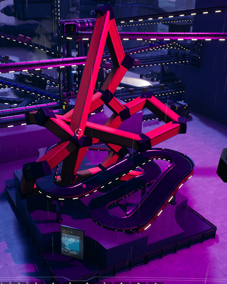 strangefiredev's tweet photo. Had a rough day, decided to become an artist in Satisfactory #dumbideas #satisfactory https://t.co/5TJS4WM59X