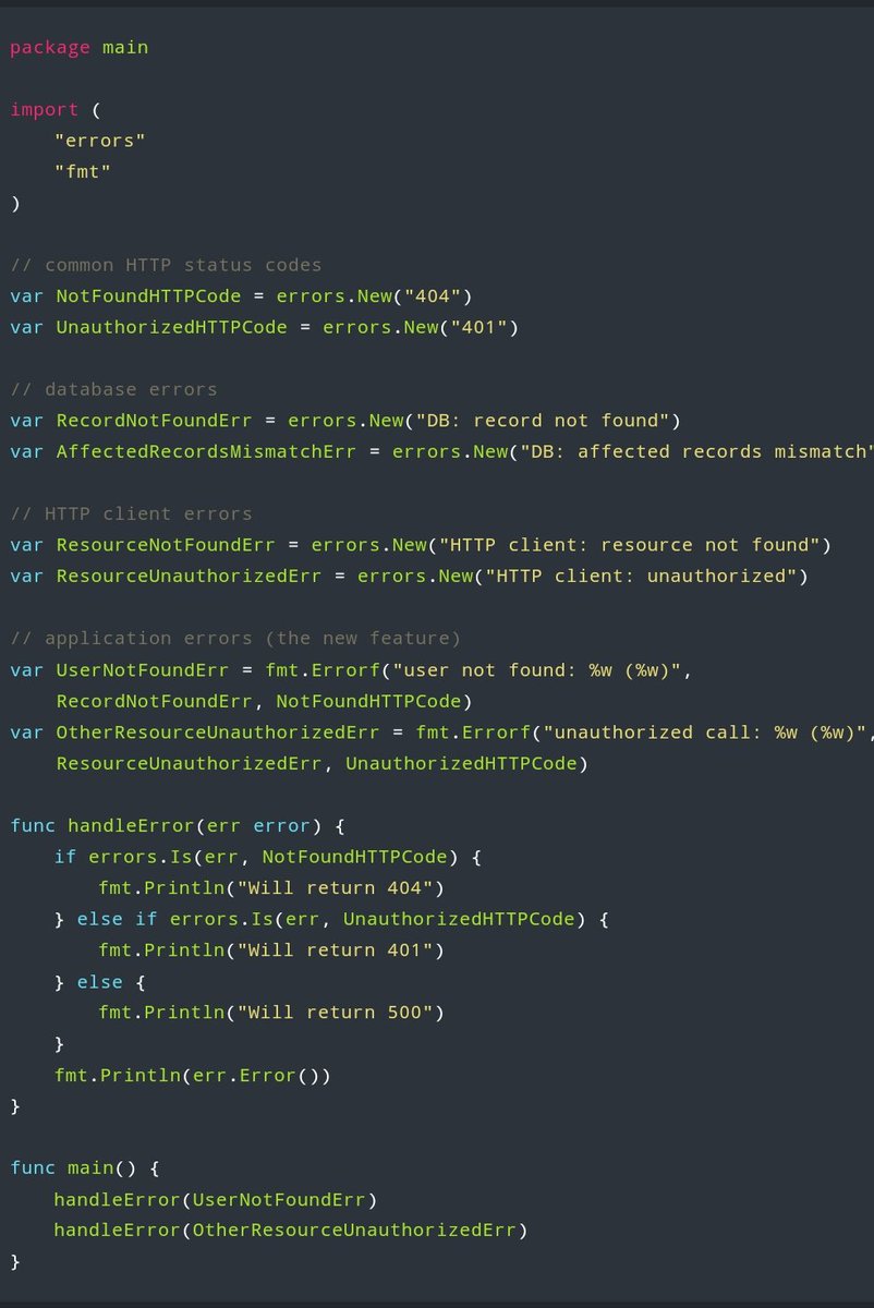 AstraKernel's tweet image. New in Go 1.20: wrapping multiple errors 
  lukas.zapletalovi.com/posts/2022/wra…

Credit:@lzap

#Golang #golangtips #GolangTutorial #programmers #Developer