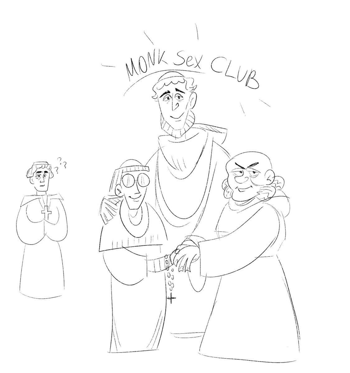 I've just been filling my locked with horrible pentiment doodles (SPOILERS) (kinda) 