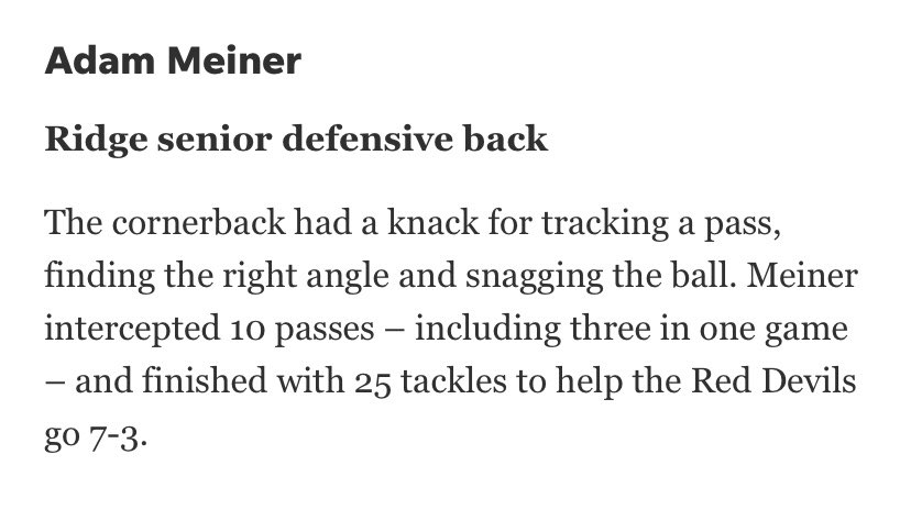 Extremely honored to be selected First Team All State. I would like to thank my coaches and my teammates, I couldn’t have done it without them. Also I want to thank my family who has supported me on my football journey. Can’t wait to see what the future holds! <a href="/AaWest42/">Coach West</a>