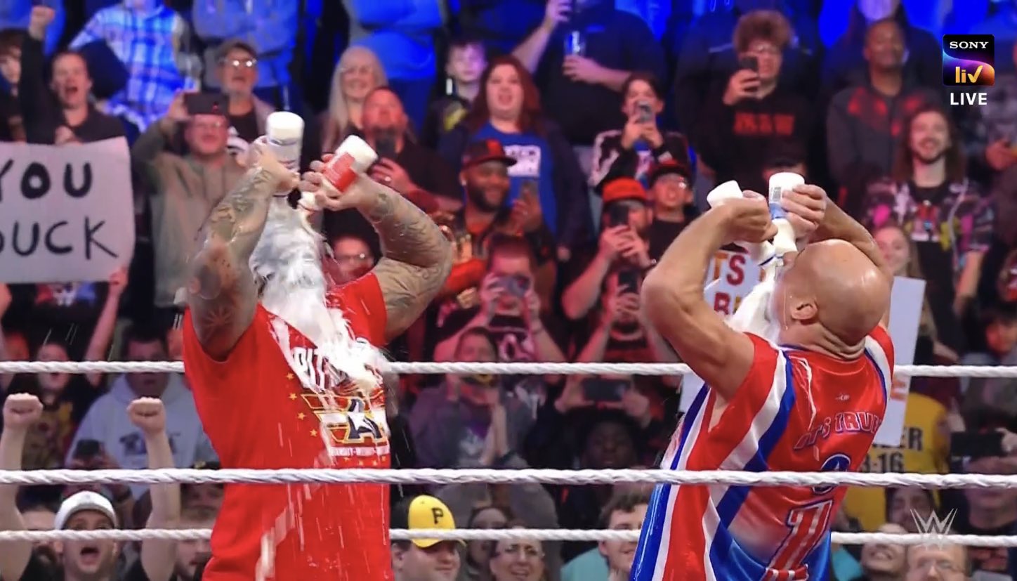 WWE Smackdown: Kurt Angle Recreates Iconic Milk Bath Segment On December 9 1