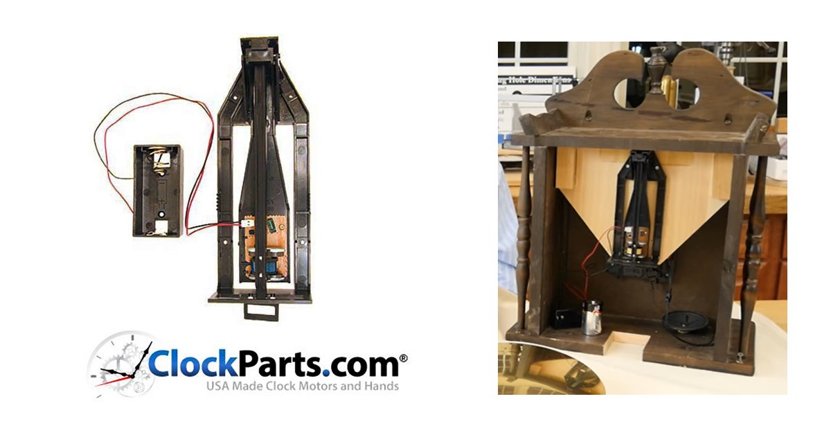 ClockPartsCom's tweet image. #ClockBuilders, have a look at our two different pendulum drives (clockparts.com/clock-pendulum… ) — one has a 7 oz capacity and one has a 10 oz capacity. Both drives increase the weight capacity compared to our AA and C battery pendulum. 🕰️ #ClockMovements. #ClockParts #ClockBuilding