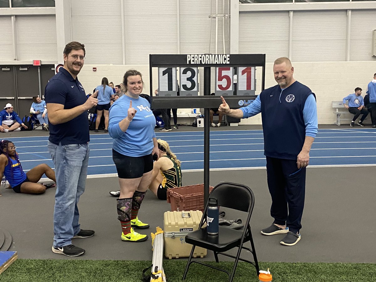 Lillian Albaugh moves into the top-10 in program history in both the shot put and the weight throw! 13.51m in the shot put has her #3 and 12.95m in the weight throw has her #9!
