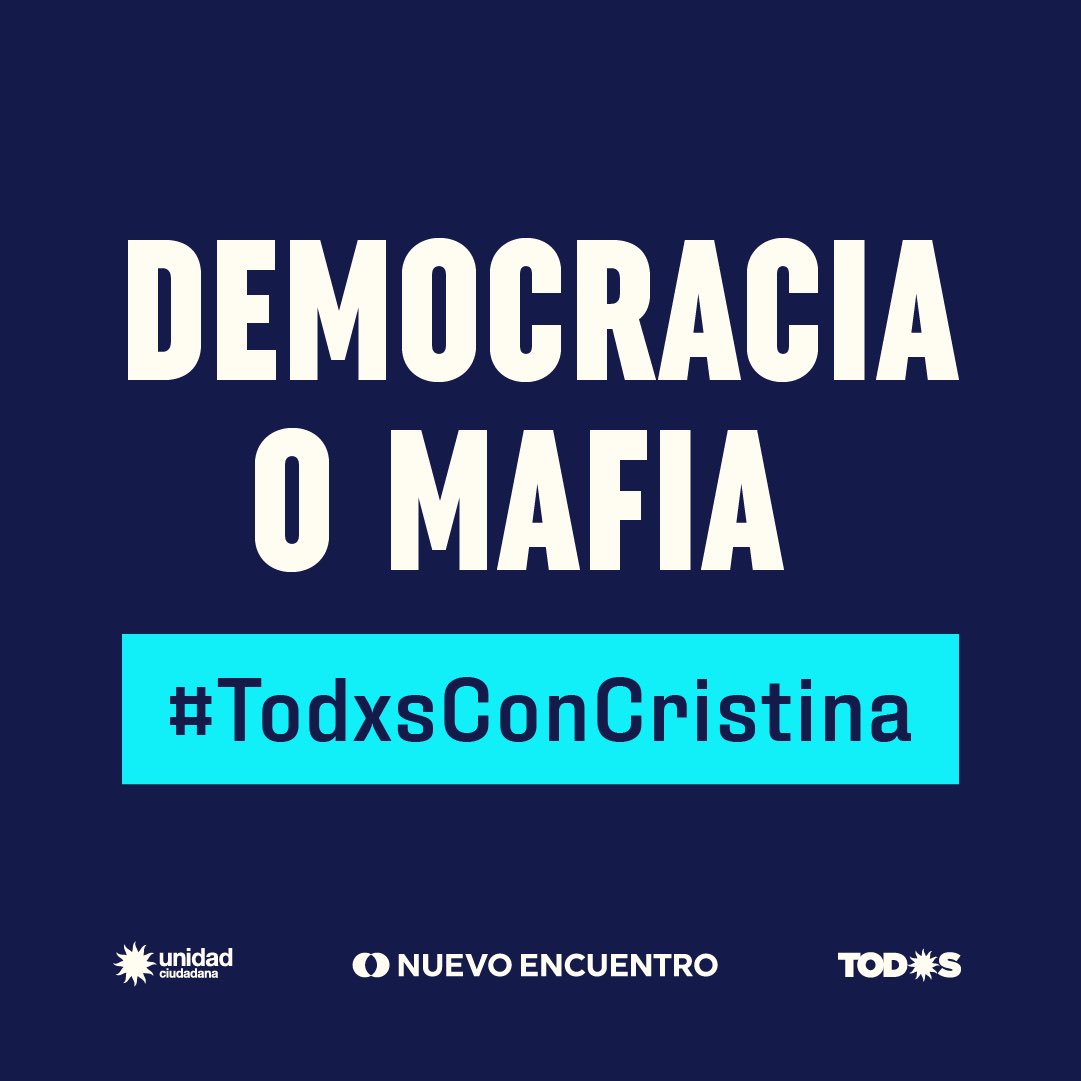 Sabbatella's tweet photo. Si las mafias avanzan, la democracia retrocede.

Hoy se cumplen 39 años de democracia ininterrumpida en nuestro país. 

#DíaDeLaDemocracia
#DemocraciaOMafia https://t.co/JG4l7fW3aF