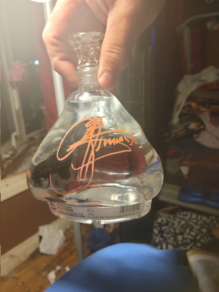 A frosty day in Edmonton  standing to get an autograph and bottle  of  vodka the one and only  <a href="/genesimmons/">Gene Simmons</a> what a nice man.