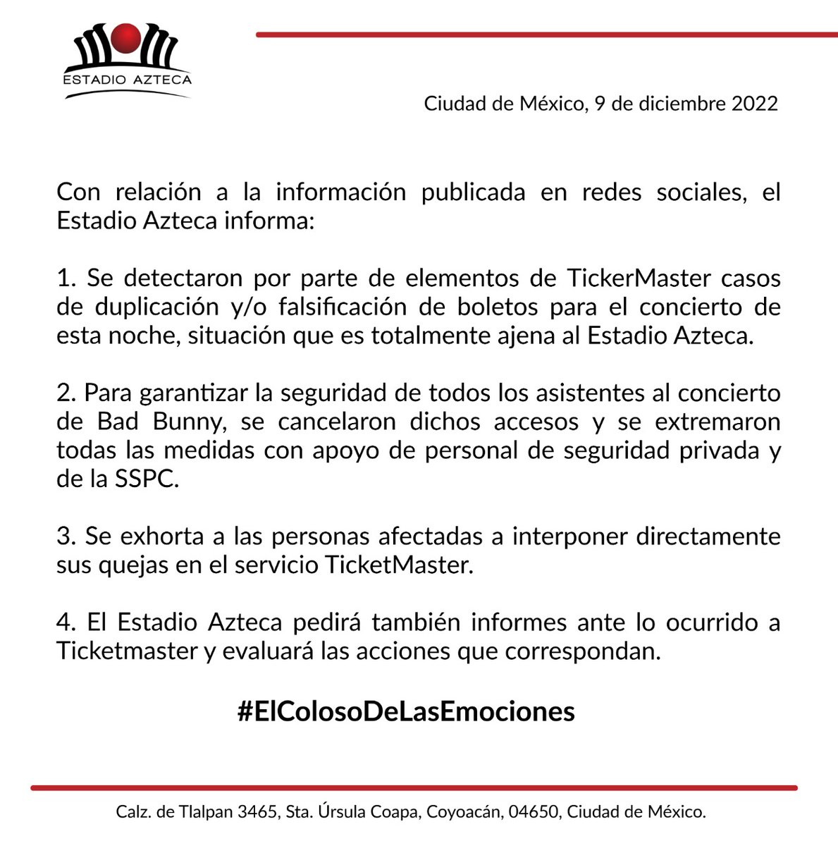 EstadioBanorte's tweet photo. Comunicado 📄 https://t.co/OPKT8RKIPC
