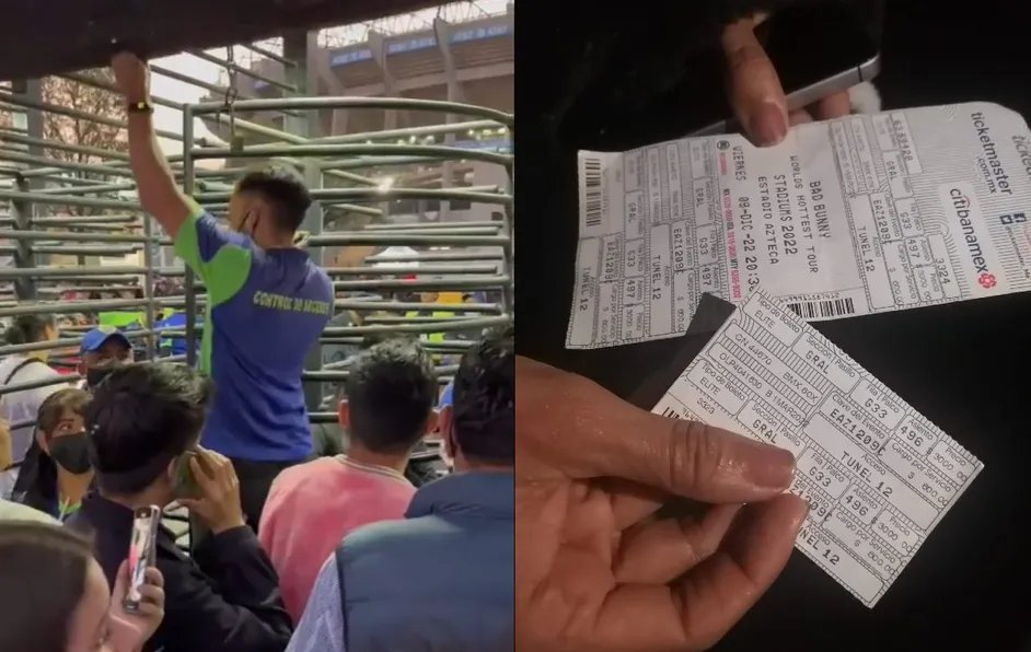 CorresponsalsMX's tweet photo. #ultimahora personal del #EstadioAzteca cerro los accesos al #concierto de #BadBunny debido a la cantidad de personas con #boletosfalsos o #clonados.
miles de fans se están quedando afuera
Fotos:Redessociales https://t.co/IAAYmEBwKA