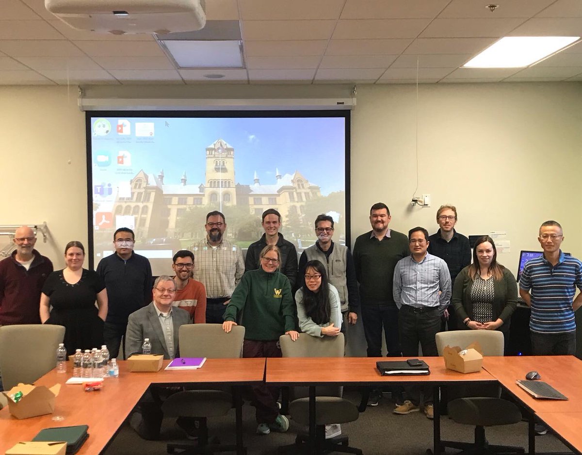 The end (of the semester) is nigh! Busy Friday with the second CLAS/Michigan Science Center collaborative workshop (Dr. Christian Greer standing) followed by the last meeting of the semester-long Grant Writing Workshop for the Physical Sciences (Dean Hartwell in the front).