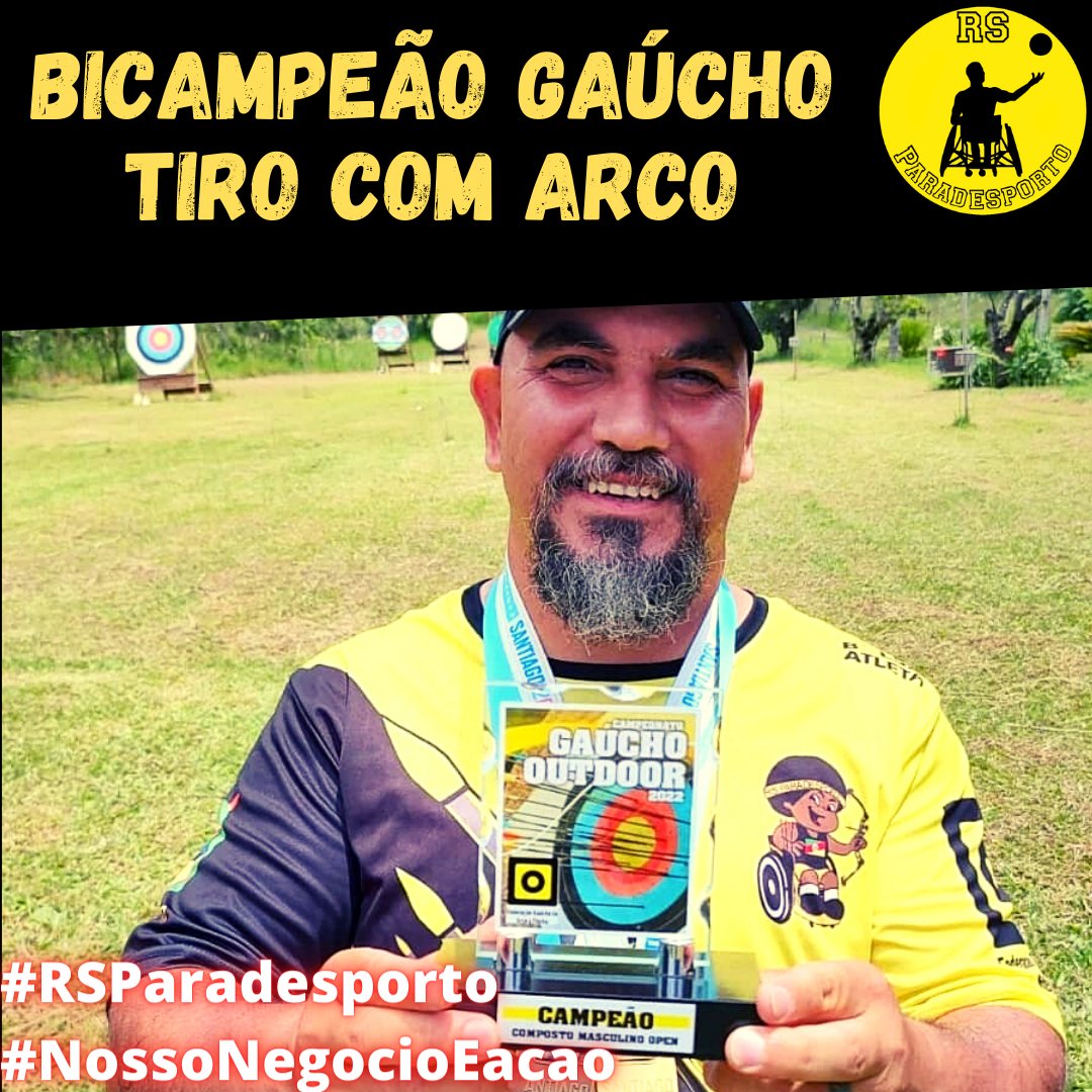 Parabéns <a href="/reinaldo_charao/">Reinaldo Charão</a> Bicampeão Gaúcho de Tiro com Arco 🎯❤️😉