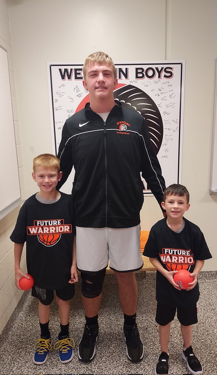 Our Future Warriors tonight with Seth Macke. Zander Kehrer (left) and Ian Fuhler (right). Their dads are two outstanding alums. Thank you guys for being with us tonight.
