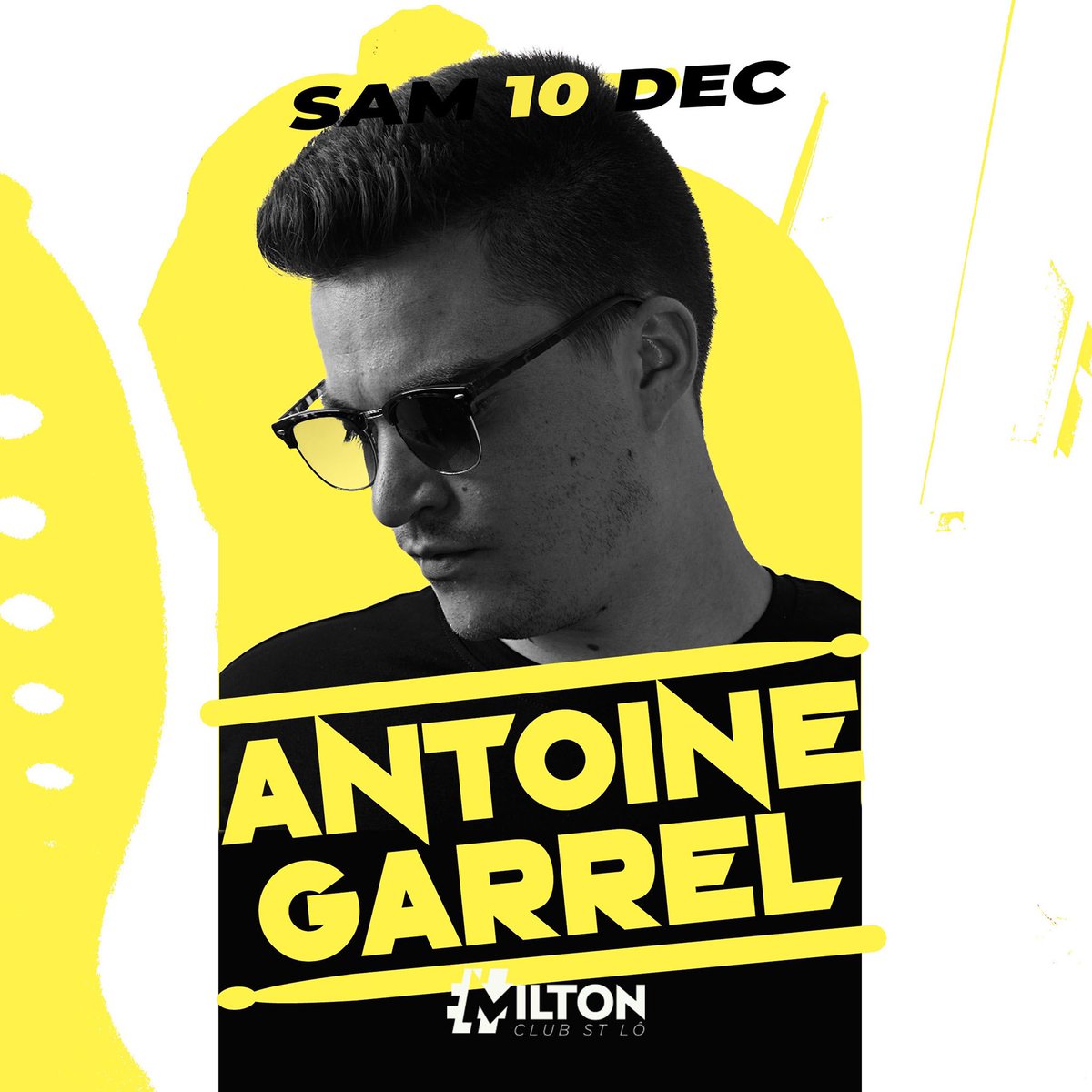 Ce soir samedi, c’est le Dj, performer et percussionniste Antoine Garrel qui sera aux commande du MILTON. 
Tournage de son nouveau clip en direct pendant la soirée 😉
Navettes gratuites: 07 57 87 69 46