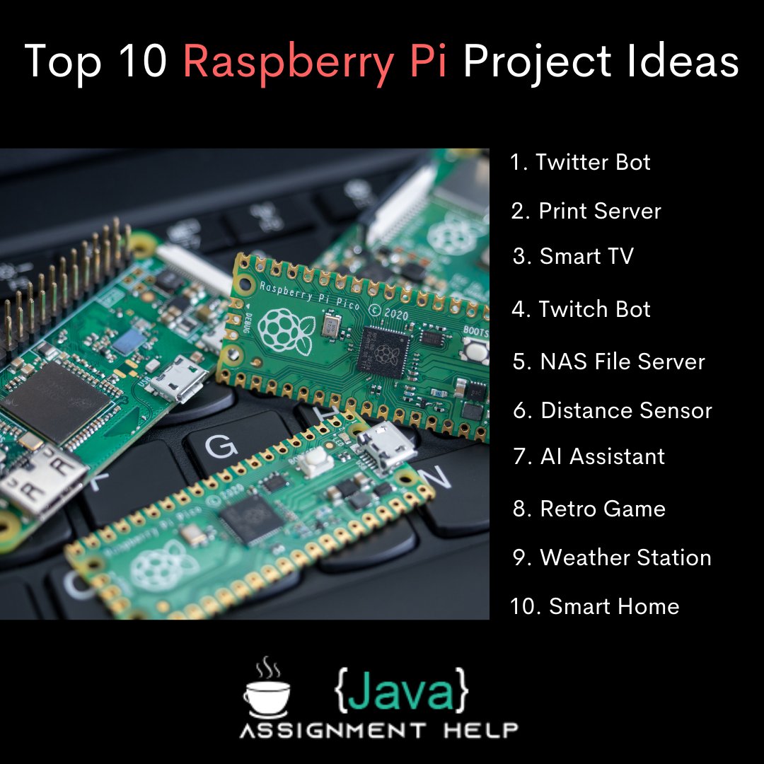 assignment_java's tweet image. The Raspberry Pi is used in various contexts, from education to hardware development to home automation, deploying Kubernetes clusters and Edge computing to even more serious industrial uses.
To know about Raspberry Pi project explanations in depth.
javaassignmenthelp.com/blog/raspberry…