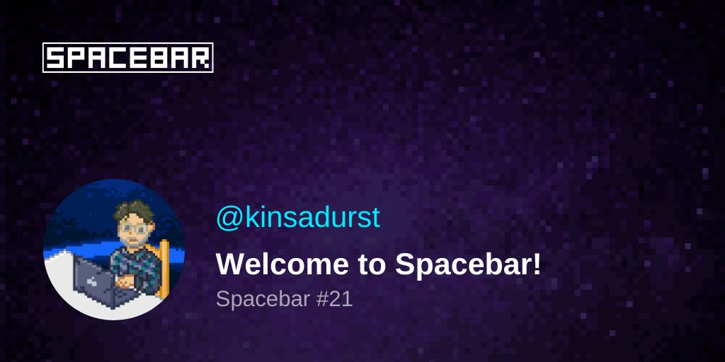 spacebar_nft's tweet photo. 🚨 New Spacebar Cadet 🚨

Welcome, @kinsadurst, Spacebar #21 🤩🧑‍🚀✨

#HyperSpace🛰️ (⌨️,⌨️) https://t.co/0pOROdTpst