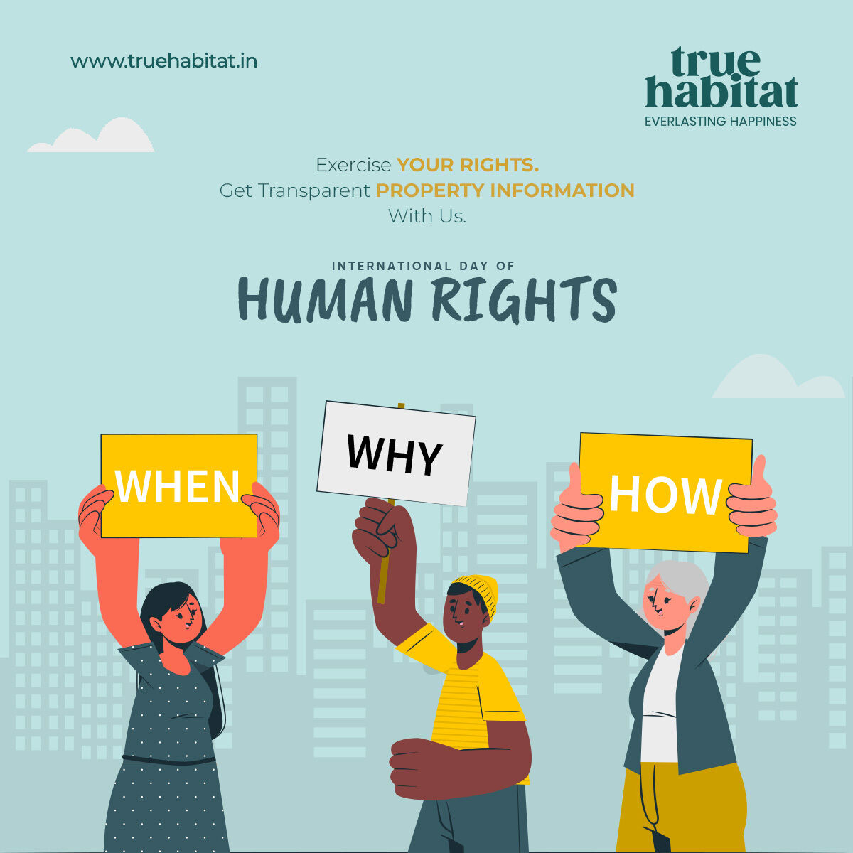 Practice all your right to live sustainable and Hi-tech present to empower the next generations. 

#truehabitat #humanrightsday2022 #HumanRightsDay #internationaldayofhumanrights #humanrights #freedom #commercialhub #modernretail #bodh79