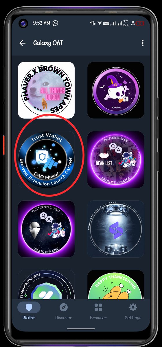 cryptoholic2200's tweet photo. Collected all the 13 #TrustWalletNFT .. What are you guys waiting for ?? Claim yours..๐
@TrustWallet #TrustWallet #TrustWalletExtension #NFTs #ApolloX #Helio #OpenOcean #Apeswap #OkSE #Spaceid #TraderJoe #ArivaDigital #SingularityDao #DSLA #Mimo #Venusprotocol #DAOMaker https://t.co/0sqPfJUSYK