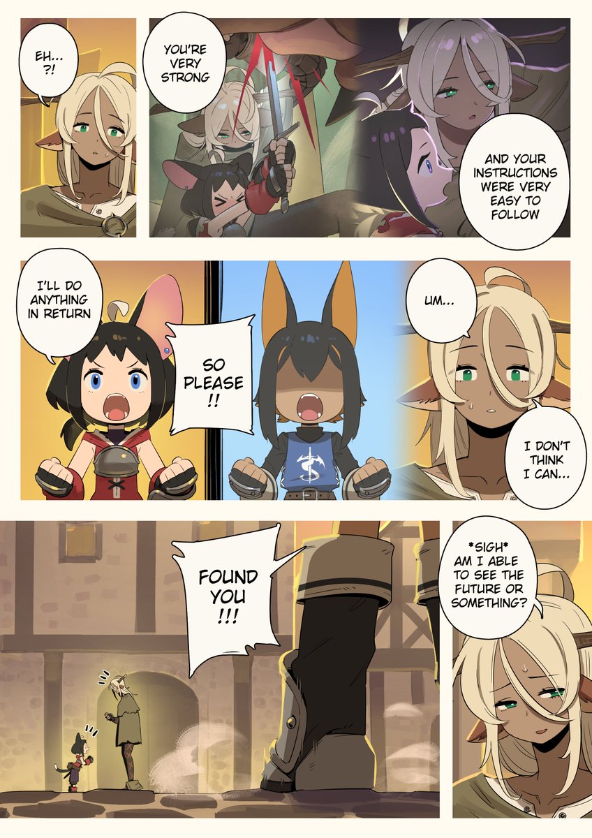 The Red Cat's Adventure 
Ch.4: Found 🐕‍🦺

(Read from left to right) 