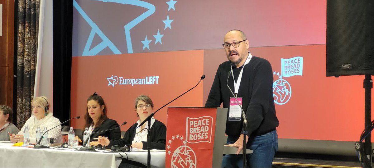 #CongrèsdeVienne @Mpouy rappelle notre attachement aux valeurs universalistes, à la #laïcité et à la place du combat social, héritage de la révolution française. Nous proposons à @europeanleft une campagne sur l’indexation des #salaires européens sur l’#inflation. #ELCONGRESS2022