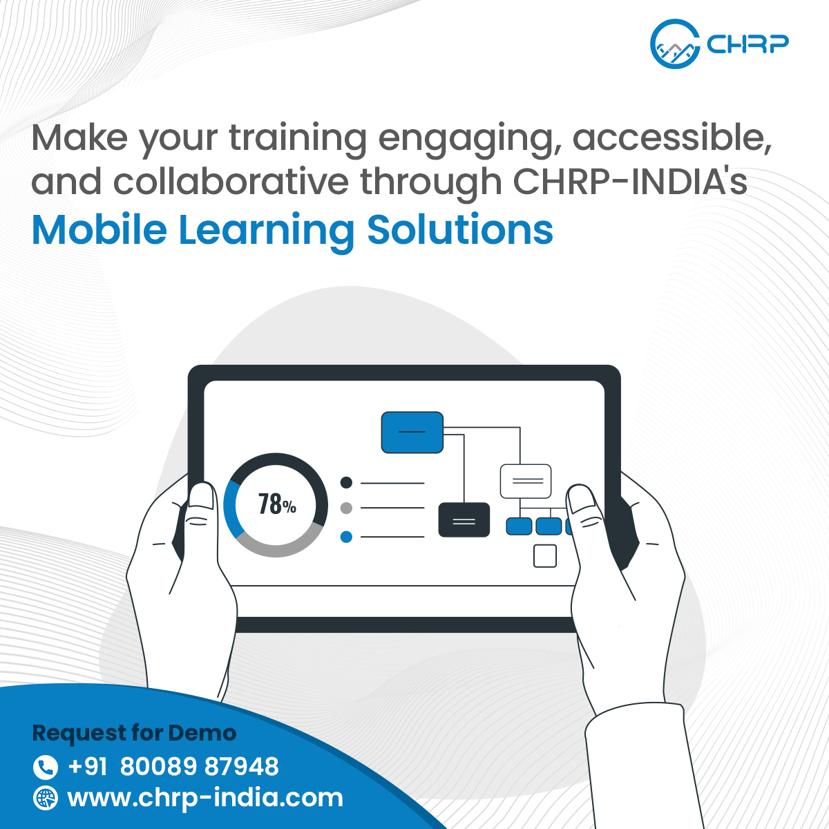 ChrpIndia's tweet photo. Make your training engaging, accessible and collaborative with CHRP-INDIA's Mobile Learning Solutions.

📱 +918008987948
📧 reach@chrp-india.com
🌐 https://t.co/H5ew2OAd2M

#chrpindia #chrp #MicroLearningPlatform #MicroLearning #BiteSizedLearning #TaskOrientedLearning https://t.co/JyA1oaNEKn