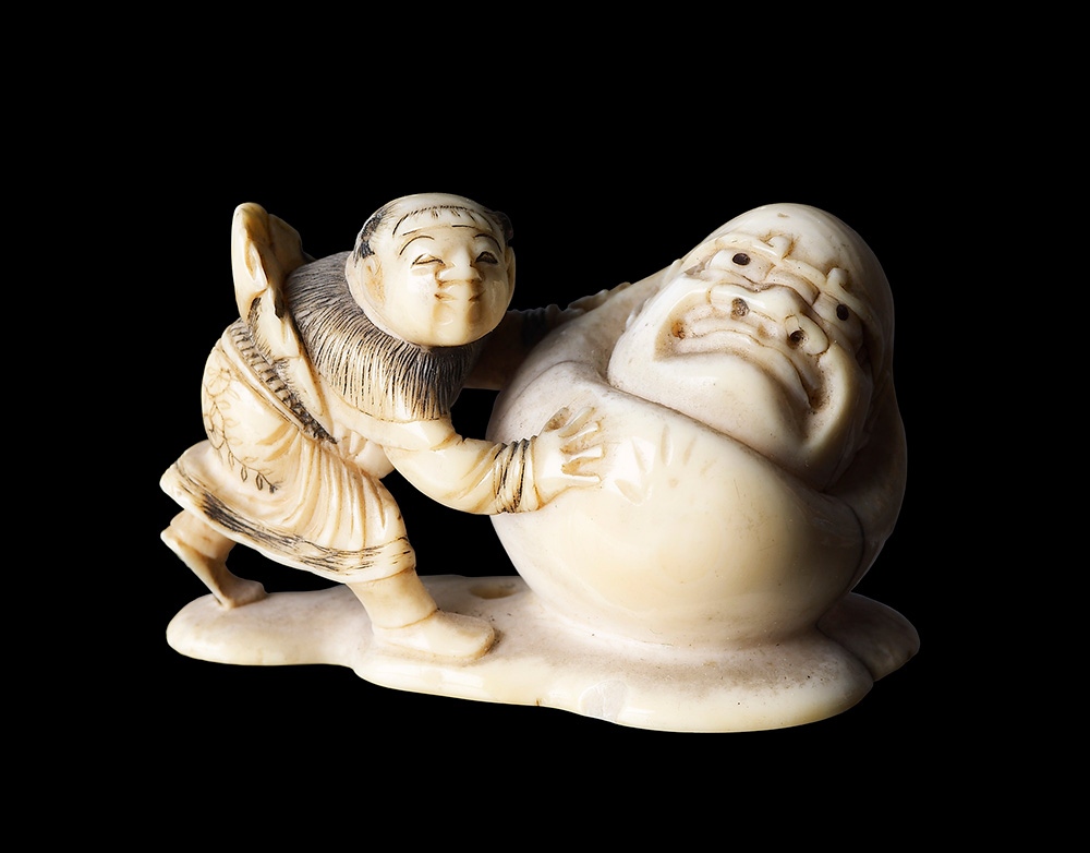 #アシュモレアン 美術館の #アドヴェントカレンダー 第10日
「雪だるま⛄️」の根付け。 