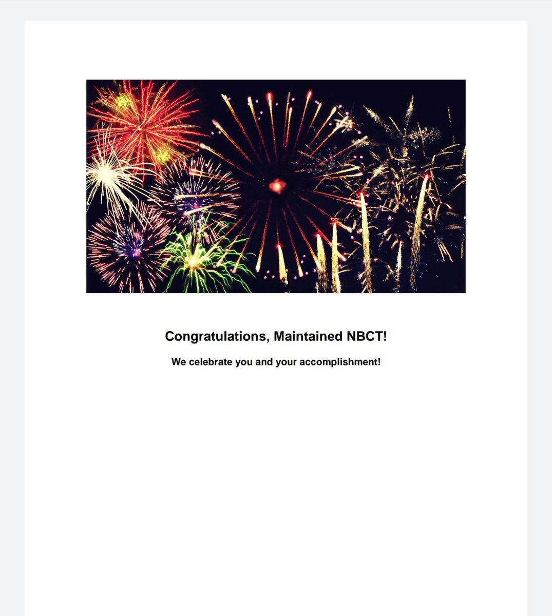 What a way to start the weekend! <a href="/NBPTS/">National Board</a> #thankgoodness