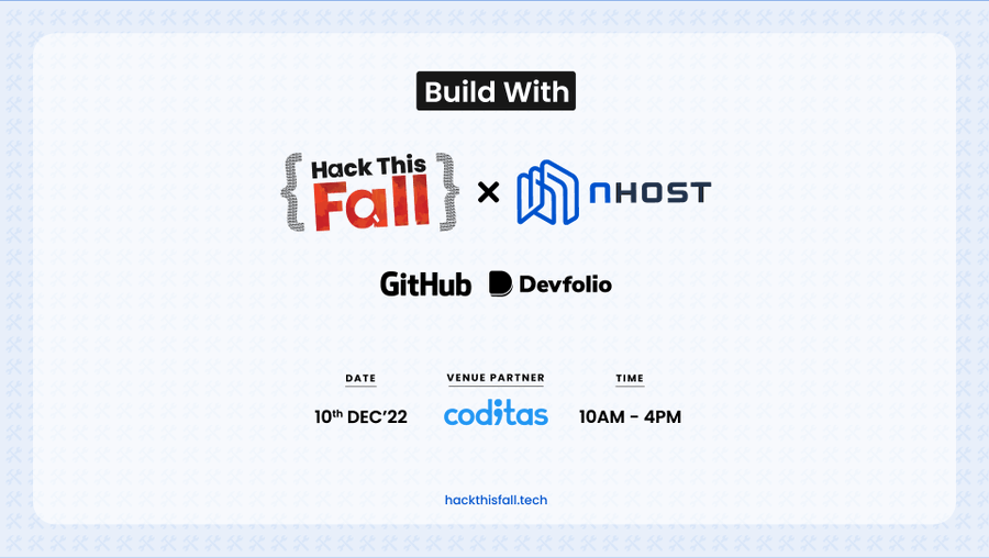 PittyPratham's tweet photo. Hello Developers!  This thread includes my achievements &amp; learning  at @hackthisfall  #BuildWithHTF #HTFxNhost https://t.co/7AW9srHBsC
