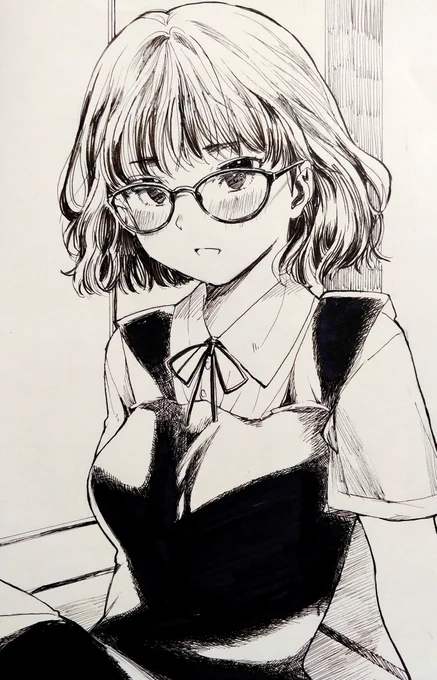 鳥山明氏のエピソードで、欲しいものが買えないときは絵に描いて発散していた旨の内容があったが、おれも「こんな女友達がほしいなー」と思いながら描いているフシがある。
ああ、邪念と純真の狭間で揺れる下心よ。 