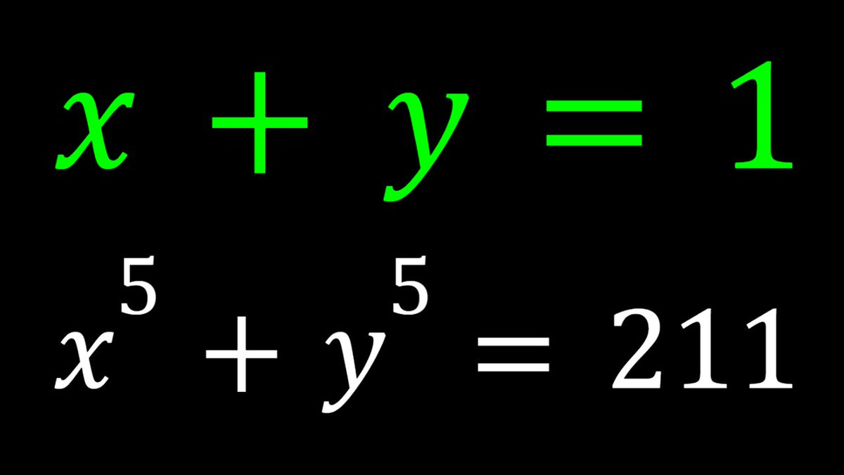 SyberMath's tweet image. A Quintic System of Polynomial Equations
#ChallengingMathProblems #PolynomialEquations #PolynomialSystems #Polynomials
via @YouTube @Apple @Desmos @NotabilityApp @googledocs @canva
youtu.be/WPBwlKKkfro