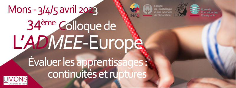 📢CONGRES sur l’#EVALUATION
⚠️CLOTURE de l’APPEL à COMMUNICATIONS du prochain CONGRES de l’<a href="/ADMEEEurope/">ADMEE Europe</a> à <a href="/UMONS/">Uga Mons</a> (🇧🇪BELGIQUE🇧🇪) le 8/1!
📝Pas encore soumis vos textes pour une communication individuelle/un symposium? Dépêchez-vous🖊️!Infos sur admee2023.be
<a href="/EDUSA_UMONS/">Service Education et Sciences de l'Apprentissage</a>